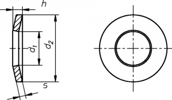 DIN 6796 Шайба пружинная тарельчатая