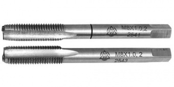 Метчик машинно-ручной М8 х 1,0 2 шт. комплект (Сталь Р6М5, ГОСТ 3266-81)