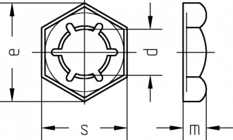 DIN 7967 Гайки самоконтрящиеся, пружинная сталь